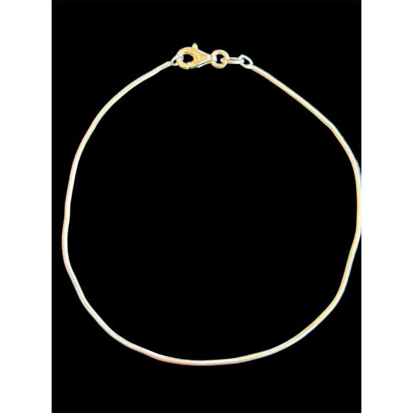 Sterling Silver 1mm Snake Chain 8” Bracelet Italian Minimalist Dainty 925 - Picture 1 of 3